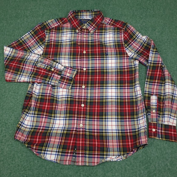 Polo Ralph Lauren Other - Polo‎ Ralph Lauren Dress Shirt Youth 12-14 Large Long Sleeve Button Up Red Plaid